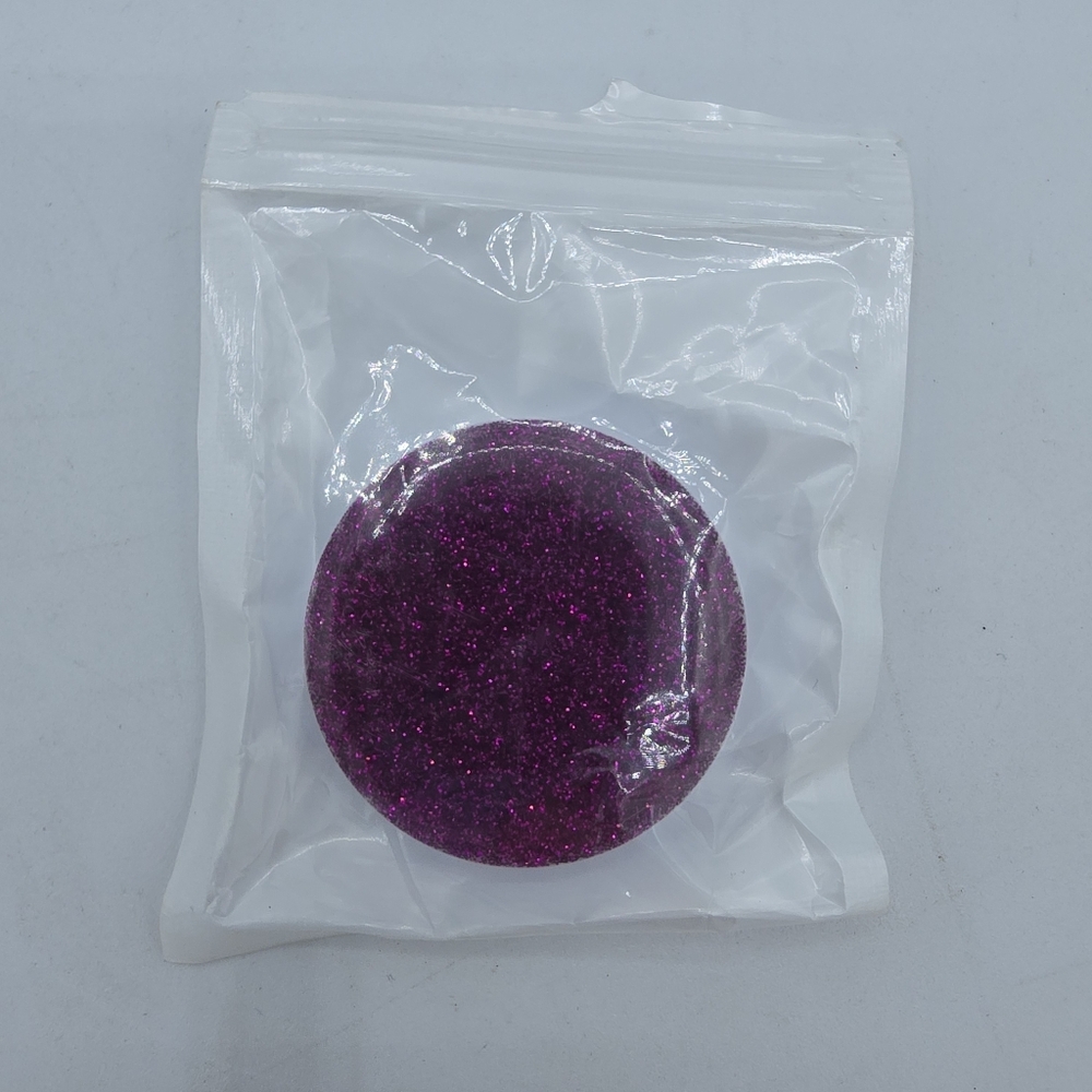 Glittery Purple Round Cellphone Stand